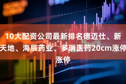 10大配资公司最新排名德迈仕、新天地、海辰药业、多瑞医药20cm涨停